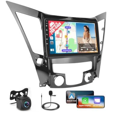 Imagem de Som automotivo Realdio Android 15 de 2 + 64 GB para Hyundai Sonata 2010-2015 com carplay sem fio e Android Auto, rádio veicular com tela sensível ao toque de 9 polegadas para Sonata com Bluetooth, EQ