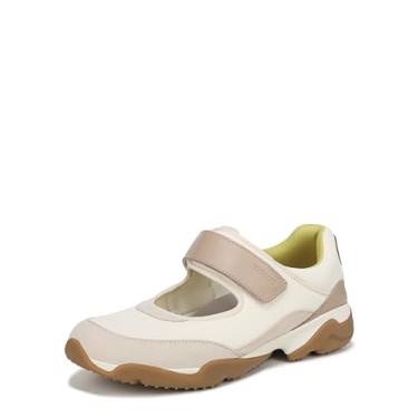 Imagem de Vionic Tênis feminino Walk Slim Giselle, Couro marfim/dourado e camurça, 34