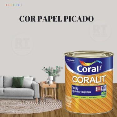 Imagem de Esmalte Sintético Base Água Coral Coralit 800ml Cor Cinza Acetinado p/