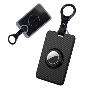 Imagem de Pamovolio Clipe de chaveiro de titânio para Apple Airtags Tesla 3 y s x capa para chave de carro, antiarranhões, localizadores de identidade, GPS, cartão bancário, liberação rápida, anel de chave EDC