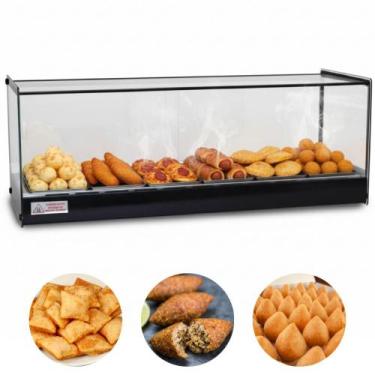 Imagem de Estufa Para Salgados 6 Bandejas Em Linha LED Perfil Preto EVR6BLP Titã