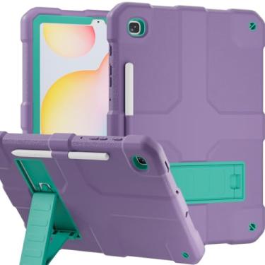 Imagem de Stweap Capa para Samsung Galaxy Tab S6 Lite de 10,4 polegadas 2024/2022/2020 com suporte para caneta S, capa resistente à prova de choque de grau militar resistente de 10,4 polegadas com suporte (roxa