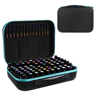 Imagem de ZORETCO Estojo de transporte de armazenamento de óleo essencial de EVA, 70 frascos, caixa de óleos essenciais para garrafas de rolo de 5 ml, 10 ml, 15 ml, bolsa organizadora de viagem para doTERRA
