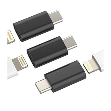 Imagem de Adaptador Lightning fêmea para carregador USB C macho (pacote com 3) para Apple para iPhone15 Pro Max Plus para iPad Air Mini compatível com Samsung Galaxy Note S10 S22 S21 S23 Ultra Type-c Cabo de