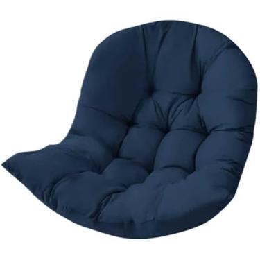 Imagem de Almofada de cadeira giratória para jardim, pátio, vime, cadeira giratória, almofada de rede em forma de ovo para decoração de móveis externos/internos, O