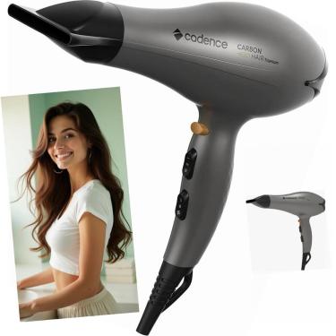 Imagem de Secador Cabelos Cadence Carbon Hair 1900W Motor AC 3 Temperaturas 2 Velocidades Cabo 1,90m