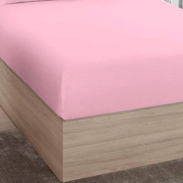 Imagem de Lençol Avulso Casal Elástico Algodão Premium Rosa Cl