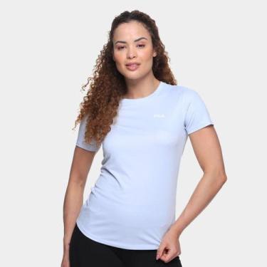 Imagem de Camiseta Fila Basic Sports III Feminina, Azul, Cinza, G