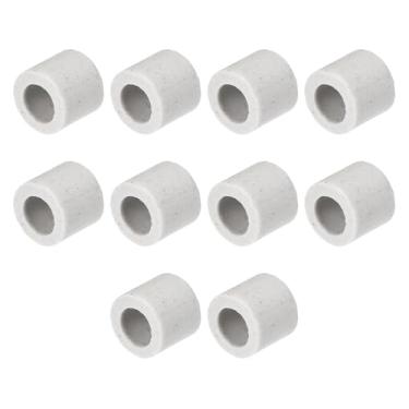 Imagem de Tubo de cerâmica de 5/10 peças de diâmetro de 8 mm de diâmetro único tubo de bucha de porcelana tubo isolante de fio eletrônico proteção de isolamento térmico (10 peças)