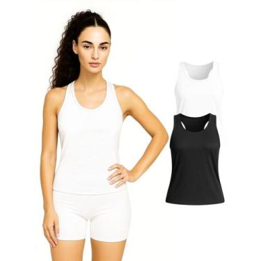 Imagem de Kit 2 Regata Nadador Dryfit Fitness Academia - Sunset Concept, GG, Bra