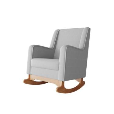 Imagem de Poltrona de Amamentação com Balanço Aquila - Anjo de Casa, Cinza claro