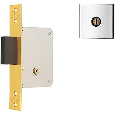 Imagem de Fechadura Trava Auxiliar Tetra 140 Quadrada Cromada Blister