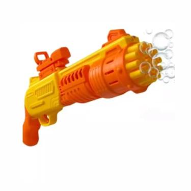 Imagem de Bazuca de Bolhas de Sabão Automática, Brinquedo Infantil, Cor Laranja