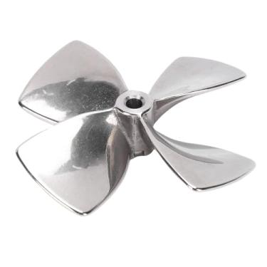 Imagem de Fockety Hélice de Barco RC, Diâmetro Externo de 80 Mm, Furo de 6 Mm, Passo de 1,2 Mm, Adereços de Hélice Giratória, Hélices de Metal para Barcos de Controle Remoto, Modelo de Navio