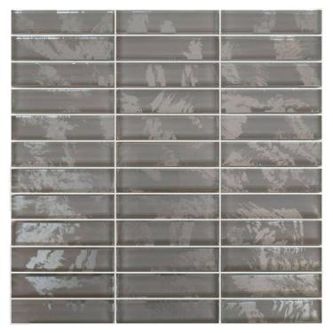 Imagem de Pastilha De Vidro Evolution Silver 9,5x2,3 Placa 30x30cm - 1313121002