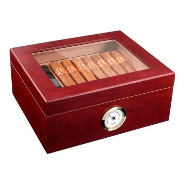 Imagem de 2X Caixa Umidora De Charutos Com Higrômetro Externo - Cigaro