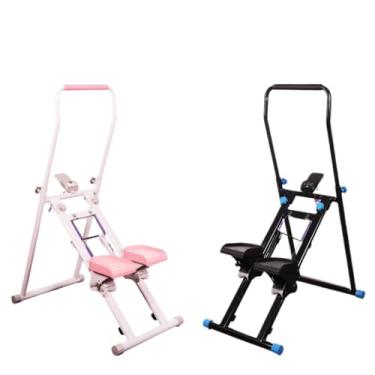 Imagem de Máquina de Escalada Dobrável 130kg com Display LCD - Simulador de Caminhada e Escalada para Fitness em Casa, 3 Velocidades(Preta)