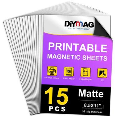 Imagem de Folhas magnéticas imprimíveis DIYMAG 15 Matte 22x28 cm