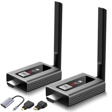 Imagem de Lielyhod Transmissor HDMI sem fio atualizado e 1 receptor com tela de LED, 165 pés/50 m Plug & Play saída HD 1080p extensor de 5,8 GHz para TV Box/Laptop/projetor/Camerato para várias telas