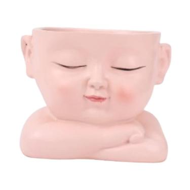 Imagem de Whtkoph Vaso de Flores com Rostinho de Bebê, Floreira, Presente, Decoração de Mesa, Decoração para Casa, Vaso de Plantas, Floreira de Resina para Uso Interno