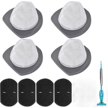 Imagem de Filtro de substituição para aspirador de pó leve Bissell Featherweight Stick 2033, 20331, 20333, 20334, 20336, 20339, 2033M, 4 filtros de malha, 4 filtros de espuma, peça de substituição 1611508