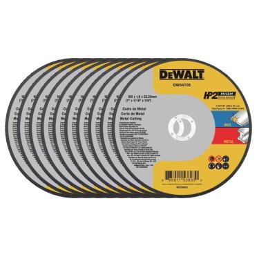 Imagem de Disco De Corte 180x1.6x22mm Aço-inox Hp2 Dewalt Dw84705 - 10 Unidades