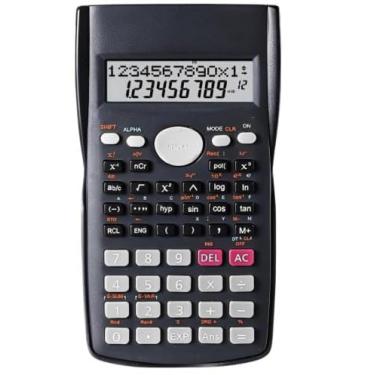 Imagem de Calculadora Científica Display de 12 Dígitos Funções Matemáticas e Estatísticas Preta