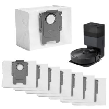 Imagem de Pacote com 8 sacos de pó de substituição para estação de extração de aspirador de pó S7 Maxv Ultra, S7 Pro Ultra, Q7+, Q7 Max+, Q5+