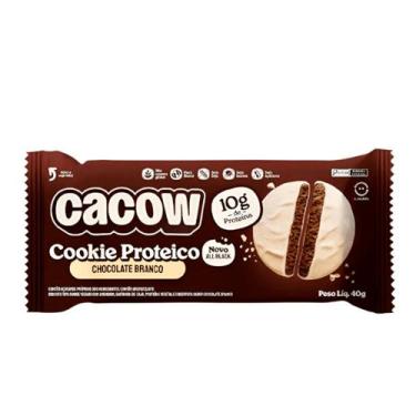 Imagem de Cookies Proteico All Black Chocolate Branco Cacow  40g