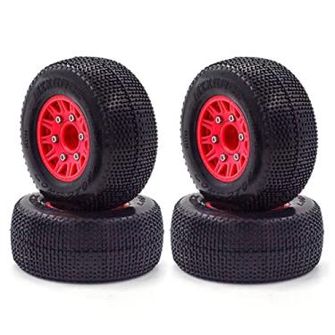Imagem de Matybobe Pneus de roda RC pneus de carro RC 4 peças de substituição para caminhão de curso curto 1/10 727 barra K1 RC carro