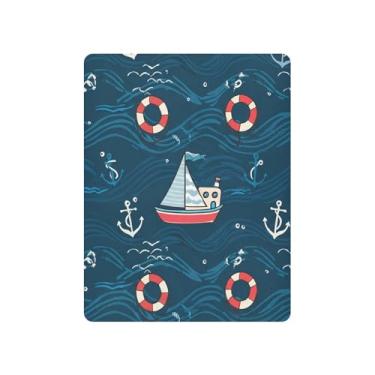 Imagem de KEEPREAL Jogo de lençol com elástico para meninos e meninas, macio, respirável, confortável, colorido, barcos, para berço padrão e colchão infantil #254