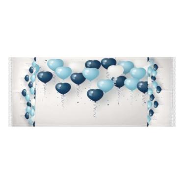 Imagem de Wassud Capas de lavadora e secadora de balões brancos azuis, protetor de lavadora com sacos de armazenamento, capa de geladeira à prova de poeira com bolsos para lavanderia doméstica, cozinha, 120 x