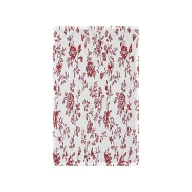 Imagem de CEBUGI Placa de cobertura de interruptor de luz vintage floral duplex capa de placa de parede inquebrável tamanho padrão 4,53 x 2,76 polegadas