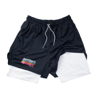 Imagem de Short Compressão Treino‎ Logo Abstract Colorful Street-Masculino