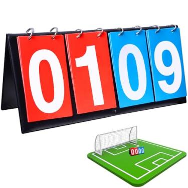 Imagem de APORO Placar 4 Digitals Score Keeper Flipper para basquete, futebol, vôlei, tênis, esportes