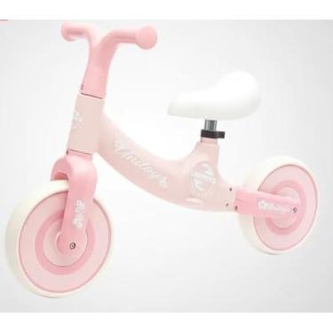 Imagem de Bicicleta Equilíbrio Infantil sem Pedal Ajustável Crianças Unissex Leve Segura Crescimento Aro 12 Balance (Rosa)
