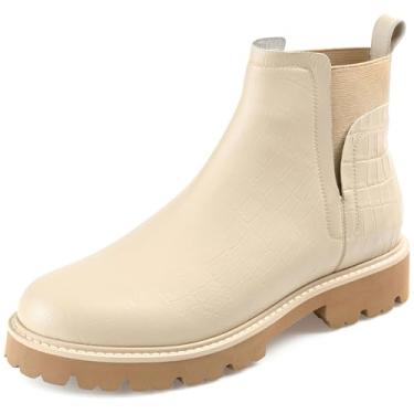 Imagem de Journee Collection Bota feminina Bristol Chelsea, Bege, 6.5