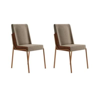 Imagem de Conjunto 2 Cadeiras De Jantar Hug 1749 Carraro Areia Rose - MÓVEIS CAR