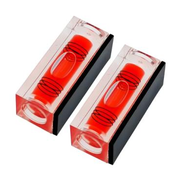 Imagem de Dois pacotes de mini bolhas de nível de alta precisão, bolha de nível pequeno, nível de contas planas de três linhas, régua de nível, nível doméstico magnético (magnetismo, 40 x 15 x 17 mm)