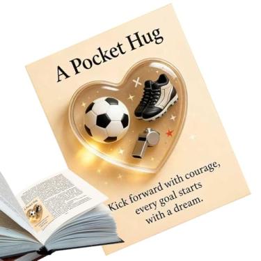 Imagem de Rrlihjgu Pocket Sports Hug - Lembrança motivacional de bolso - Cartão motivacional com tema esportivo | para jogadores, atletas, gerentes de equipe, fãs colecionadores durante dias de jogo