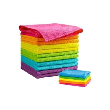 Imagem de Conjunto de panos de microfibra Toalhetes mágicos multiuso para carros Toalhetes de lã reutilizáveis para limpeza de vidros(5)