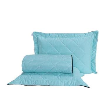 Imagem de Kit Cobre Leito Dupla Face Casal Padrão 3 Peças Bordado Essence Hiperc