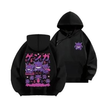 Imagem de Moletom Grande Pokémon Gengar De Algodão Y2K Harajuku Casual Para Home
