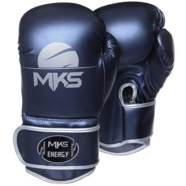 Imagem de Luva Boxe Muay Thai Kickboxing New Energy Azul Metálico - Mks Combat (10oz)