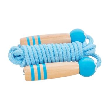 Imagem de Qraatosi Corda de Pular Infantil de 260 Cm com Alças de Madeira, Ideal para Estudantes, Lembrancinhas de Festa, Treinamento Físico E Exercícios Ao Ar Livre, Azul