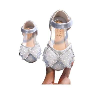 Imagem de Sandálias Planas De Princesa Com Laço De Lantejoulas E Strass Para Men