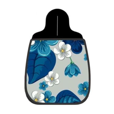 Imagem de Lixeira De Carro Organizador Lixinhocar Floral Azul e Cinza