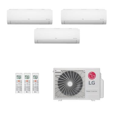 Imagem de Ar-Condicionado Multi Split Inverter LG 30.000 (2x Evap HW 9.000 + 1x Evap HW 12.000) Só Frio 220V							
