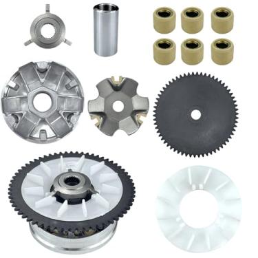Imagem de GY6 49cc 50cc Scooter Moped Kit Variador Completo com Pesos de Rolo de 6,5 g Polia de Embreagem Frontal Compatível com 139QMB 139QMA Motores 4 Tempos Scooter Ciclomotor ATV Go-Kart