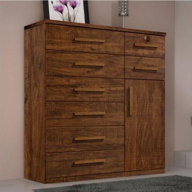 Imagem de Comoda Vitoria 1 Porta e 8 Gavetas Plus com Escala De Brilho em Fosco Benetil